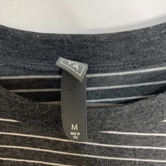 Francesca's Gray and White Striped Long Sleeve Mini Dress Size Medium - Picture 3 of 4